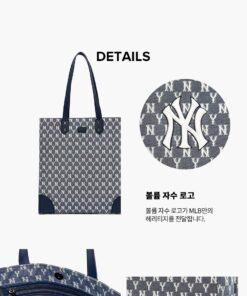  Túi MLB Monogram Jacquard TOTE Bag New York Yankees